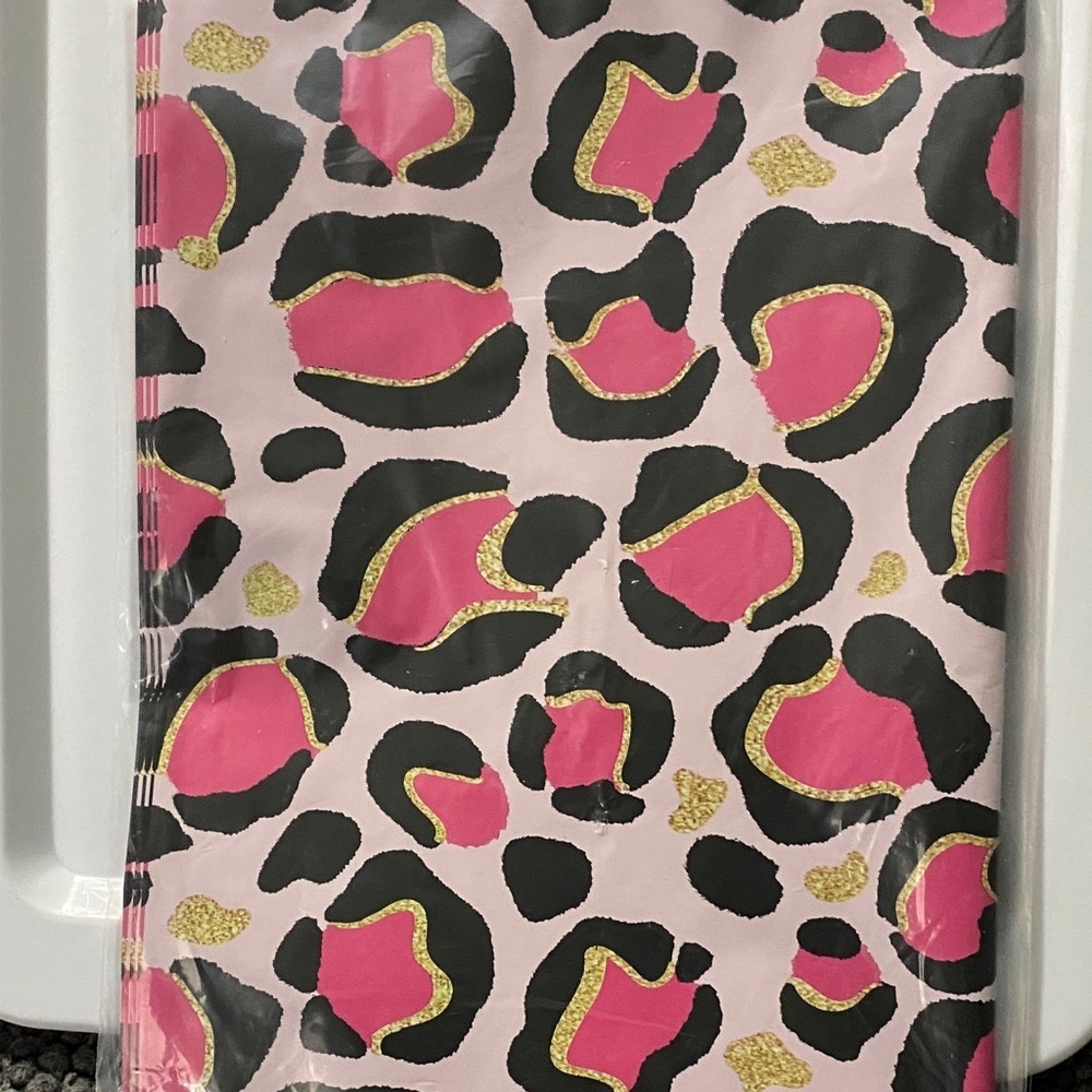 Pink and Black Leopard Print 10x13 Poly mailers